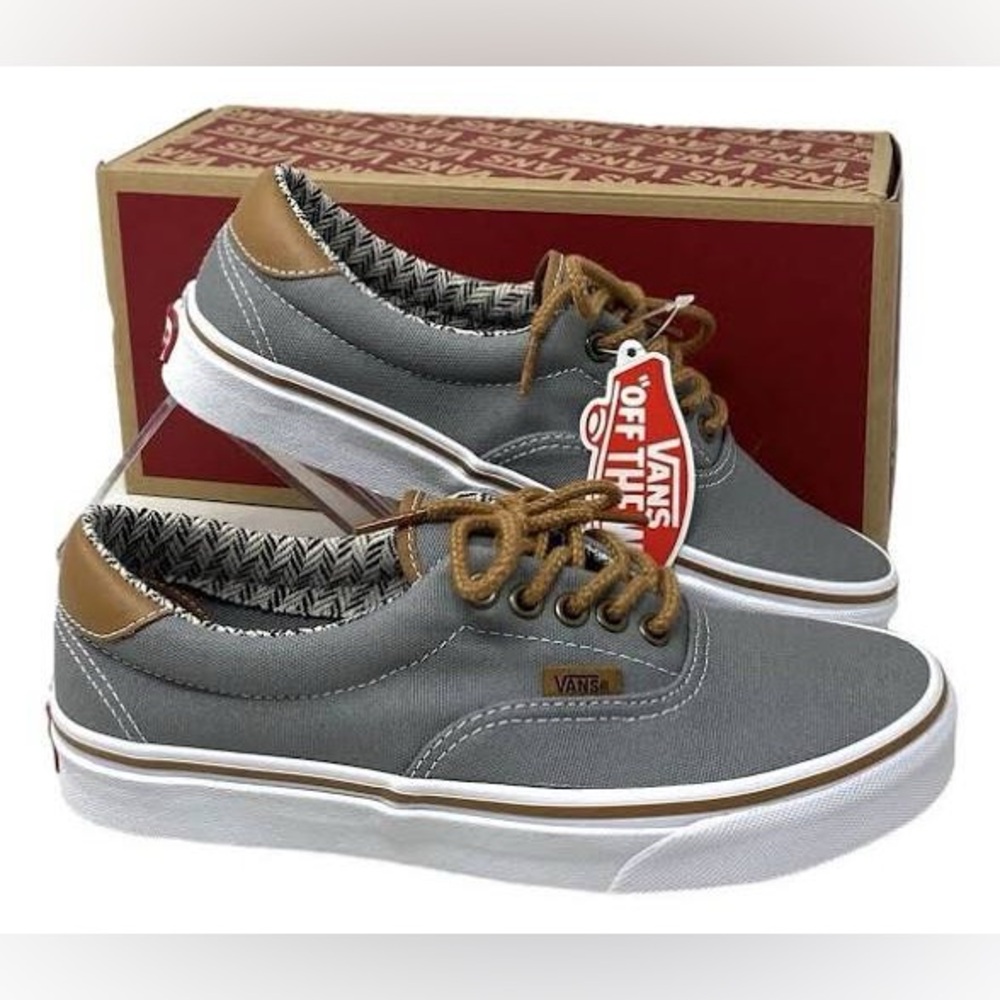 New Vans Era 59 Frost Gray Chevron Shoes Sz 10